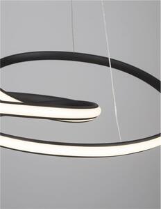 Nova Luce Závěsné LED svítidlo MENTON, 43W 3000K stmívatelné Barva: Černá