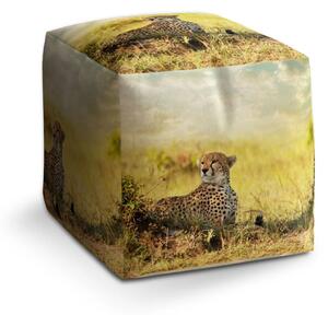 Sablio Taburet Cube Gepard - 40x40x40 cm