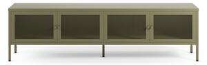 Zelený kovový TV stolek 160x50x35 cm Fayna – Marckeric