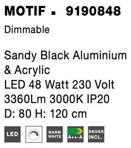 Nova Luce Závěsné LED svítidlo MOTIF, ø 80cm, 48W 3000K stmívatelné Barva: Bílá