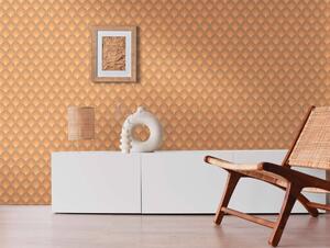 A.S. Création | Vliesová tapeta na zeď Retro Chic 39538-4 | 0,53 x 8,5 m | hnědá, oranžová