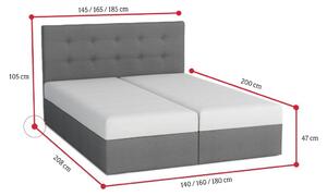 Čalouněná postel LAKE 2 + rošt + matrace, 180x200, Cosmic 160