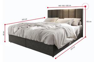 Čalouněná postel boxspring KARDI, 160x200, soft 11