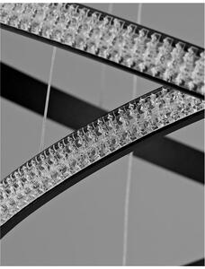 Nova Luce Závěsné LED svítidlo NAGER černý hliník a akryl 45W 3000K stmívatelné