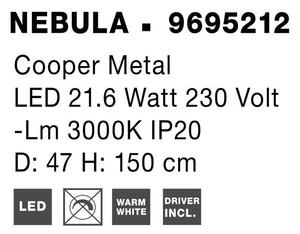 Nova Luce Závěsné LED svítidlo NEBULA zlatý kov 29W 3000K