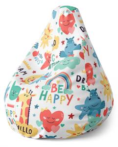 Sablio Sedací vak Pear Happy day - 70 x 95 x 15 cm