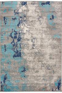 Makro Abra Moderní kusový koberec SPRING H172A Tyrkysový modrý šedý Rozměr: 70x250 cm