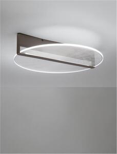 Nova Luce Stropní LED svítidlo NOAH kávově hnědý hliník a akryl 36W 3000K stmívatelné