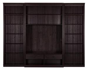 Hnědá TV sestava z borovicového dřeva 288x223 cm Anita – Støraa