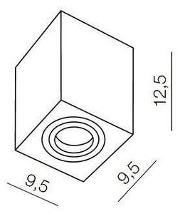 AZZ AZ2137 Stropní bodové přisazené svítidlo Azzardo Eloy 1 black/black AZ2137 GU10 1x50W IP20 9,5cm hranaté černé - AZZARDO