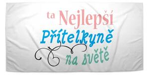 Sablio Ručník Ta nejlepší přítelkyně na světě - 30x50 cm