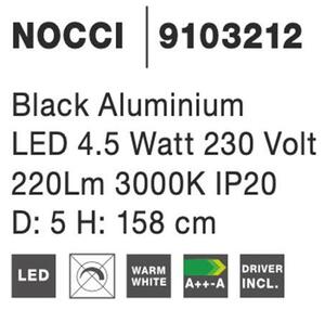 Nova Luce Závěsné LED svítidlo NOCC, 4.5W 3000K Barva: Černá