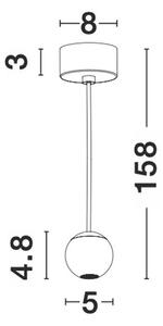 Nova Luce Závěsné LED svítidlo NOCC, 4.5W 3000K Barva: Černá