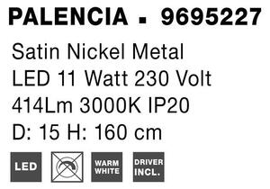 Nova Luce Závěsné LED svítidlo PALENCIA, 11W 3000K Barva: Zlatá