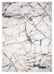 Makro Abra Kusový koberec pratelný TOSCANA 21136 Mramor abstraktní pogumovaný krémový šedý Rozměr: 120x170 cm
