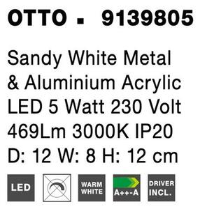 Nova Luce Nástěnné LED svítidlo OTTO, 5W 3000K vypínač na těle