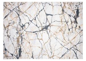 Makro Abra Kusový koberec pratelný TOSCANA 21136 Mramor abstraktní pogumovaný krémový šedý Rozměr: 120x170 cm