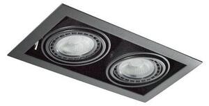 AZZ AZ2875 Stropní zápustné bodové svítidlo Azzardo Nova 2 black/black AZ2875 GU10+ADAP111/ES111 2x40/2x50W IP20 34,5cm černé - AZZARDO
