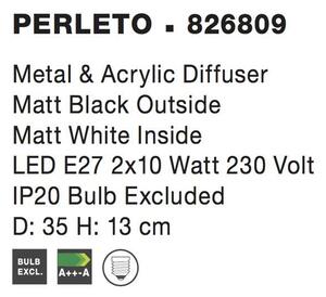 Nova Luce Stropní svítidlo PERLETO, E27 2x12W Barva: Černá