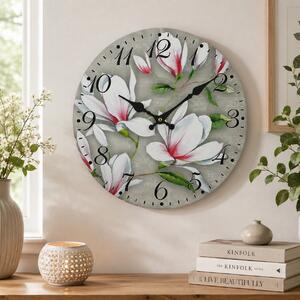 Nástěnné hodiny Magnolie – MDF, Ø 34 cm 2000016
