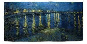 Sablio Ručník Hviezdna noc nad Rhônou - Vincent van Gogh - 30x50 cm