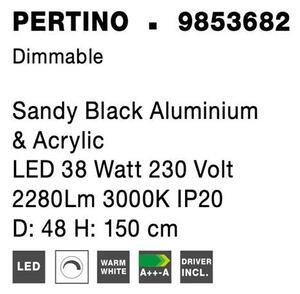 Nova Luce Závěsné LED svítidlo PERTINO, 38W 3000K stmívatelné Barva: Bílá