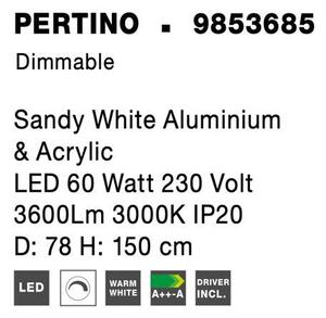 Nova Luce Závěsné LED svítidlo PERTINO, 60W 3000K stmívatelné Barva: Černá