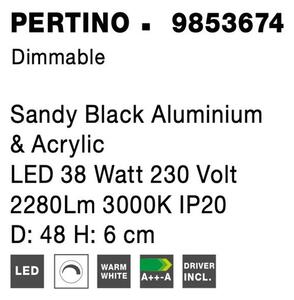 Nova Luce Stropní LED svítidlo PERTINO, 38W 3000K stmívatelné Barva: Bílá