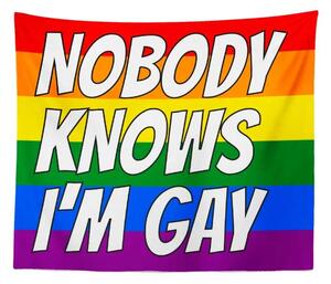 Sablio Deka Nobody knows I'am gay: 150x120 cm