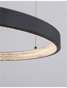 Nova Luce Závěsné LED svítidlo PRESTON, 37W 3000K stmívatelné Barva: Černá