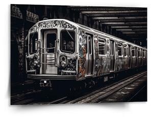 Sablio Obraz Městské metro s graffiti - 150x110 cm