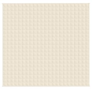 Zátěžová deka světle krémová 220 x 230 cm 11 kg textil