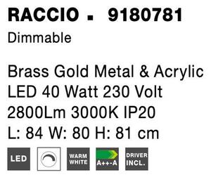 Nova Luce Závěsné LED svítidlo RACCIO, 40W 3000K stmívatelné Barva: Černá