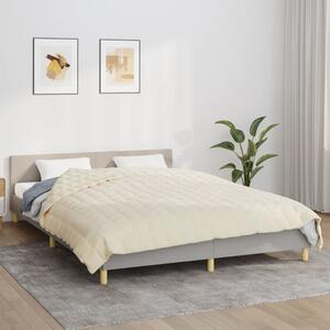 Zátěžová deka světle krémová 200 x 220 cm 9 kg textil 3154875