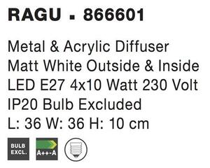 Nova Luce Stropní svítidlo RAGU, E27 4x12W Barva: Bílá
