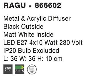 Nova Luce Stropní svítidlo RAGU, E27 4x12W Barva: Bílá