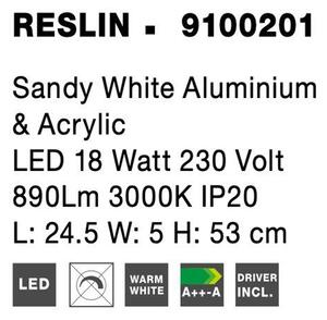 Nova Luce Nástěnné LED svítidlo RESLI, 18W 3000K Barva: Bílá