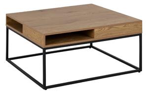 Konferenční stolek s deskou v dubovém dekoru v tmavě přírodní barvě 80x80 cm Willford – Actona