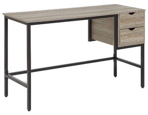 Pracovní stůl GRANT Světle hnědá 120 cm 48 cm se zásuvkami
