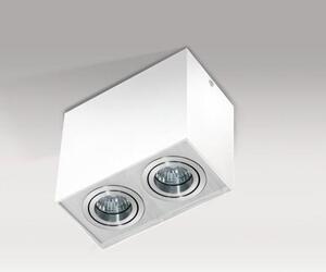 AZZ AZ1354 Stropní bodové přisazené svítidlo Azzardo Eloy 2 white/aluminium AZ1354 GU10 2x50W IP20 18,5cm hranaté bílo-hliníkové - AZZARDO