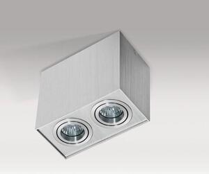 AZZ AZ1352 Stropní bodové přisazené svítidlo Azzardo Eloy 2 aluminium AZ1352 GU10 2x50W IP20 18,5cm hranaté hliníkové - AZZARDO