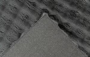German Huňatý koberec / 170 x 120 cm / 3D struktura / 100% polyester (vlas) / bavlna / 1900 g/m2 / šedá