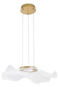 Nova Luce Závěsné LED svítidlo SIDERNO zlatý hliník a akryl 30W 3000K