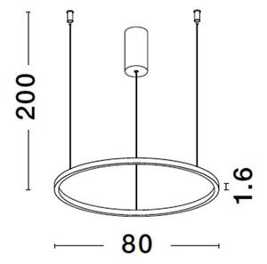 Nova Luce Závěsné LED svítidlo TARQUIN, 48W 3000K stmívatelné Barva: Černá