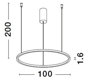 Nova Luce Závěsné LED svítidlo TARQUIN, 58W 3000K stmívatelné Barva: Černá