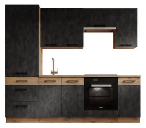 ADRK Kuchyňská sestava VIKA 240 M-LO, matera/dub lancelot