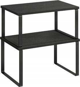 SONGMICS stojan na koření, sada 2 kusů, industriální regál černý, 30 cm