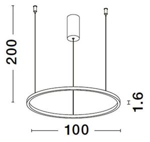 Nova Luce Závěsné LED svítidlo TARQUIN, 58W 3000K stmívatelné Barva: Stříbrná