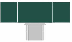 Magnetická tabule TRIPTYCH K I. 200 x 100 cm - 200 x 100 cm, kombinovaný povrch