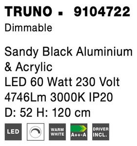 Nova Luce Závěsné LED svítidlo TRUNO, 60W 3000K stmívatelné